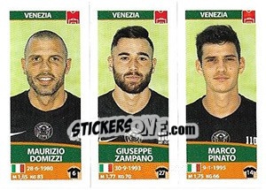 Sticker Maurizio Domizzi / Giuseppe Zampano / Marco Pinato - Calciatori 2017-2018 n. 718 - Panini