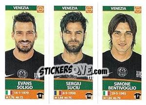 Sticker Evans Soligo / Sergiu Suciu / Simone Bentivoglio - Calciatori 2017-2018 n. 720 - Panini