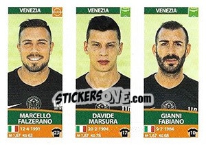 Sticker Marcello Falzerano / Davide Marsura / Gianni Fabiano - Calciatori 2017-2018 - Panini