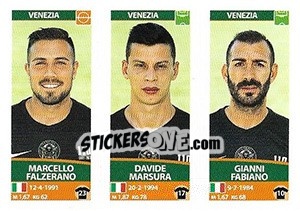 Sticker Marcello Falzerano / Davide Marsura / Gianni Fabiano - Calciatori 2017-2018 n. 721 - Panini