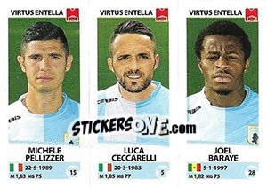 Sticker Michele Pellizzer / Luca Ceccarelli / Joel Baraye - Calciatori 2017-2018 n. 725 - Panini