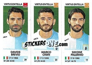 Sticker Davide Brivio / Marco Crimi / Simone Palermo - Calciatori 2017-2018 n. 726 - Panini