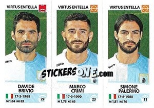 Cromo Davide Brivio / Marco Crimi / Simone Palermo - Calciatori 2017-2018 - Panini