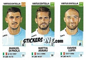 Sticker Manuel Di Paola / Mattia Aramu / Davide Luppi - Calciatori 2017-2018 n. 728 - Panini