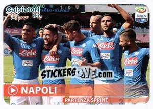 Cromo Partenza Sprint - Napoli - Calciatori 2017-2018 - Panini