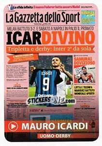 Sticker Uomo-Derby - Mauro Icardi - Calciatori 2017-2018 n. C3 - Panini