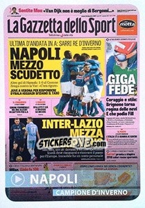 Sticker Campione D'Inverno - Napoli - Calciatori 2017-2018 - Panini