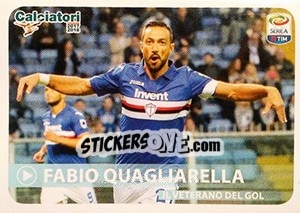Sticker Il Veterano Del Gol - Fabio Quagliarella - Calciatori 2017-2018 n. C10 - Panini