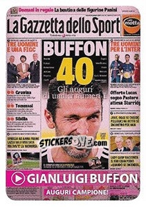 Sticker Auguri Campione - Gianluigi Buffon - Calciatori 2017-2018 - Panini