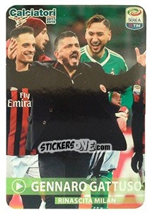 Sticker Rinascita Milan - Gennaro Gattuso - Calciatori 2017-2018 n. C19 - Panini