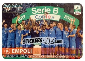 Sticker Vincitrice Serie B - Empoli - Calciatori 2017-2018 - Panini