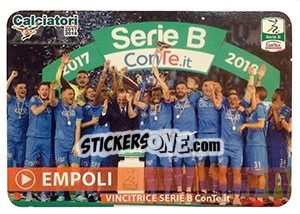 Sticker Vincitrice Serie B - Empoli - Calciatori 2017-2018 n. C25 - Panini