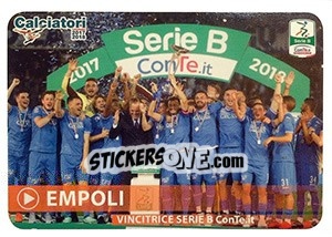 Figurina Vincitrice Serie B - Empoli - Calciatori 2017-2018 - Panini