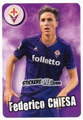 Sticker Federico Chiesa - Fiorentina - Calciatori 2017-2018 n. CARD7 - Panini