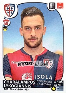 Cromo Charalampos Lykogiannis - Calciatori 2017-2018 - Panini