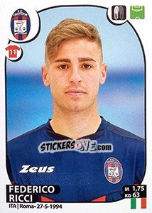 Cromo Federico Ricci - Calciatori 2017-2018 - Panini