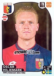 Sticker Oscar Hiljemark - Calciatori 2017-2018 - Panini