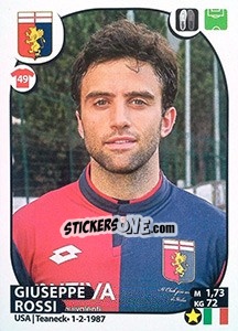 Sticker Giuseppe Rossi - Calciatori 2017-2018 - Panini