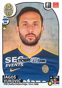 Sticker Jagoš Vukovic - Calciatori 2017-2018 - Panini