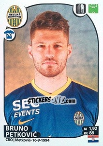Sticker Bruno Petkovic - Calciatori 2017-2018 n. M31 - Panini
