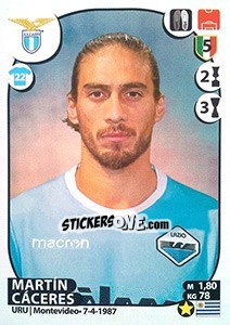 Sticker Martín Cáceres - Calciatori 2017-2018 n. M34 - Panini