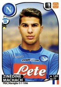 Sticker Zinédine Machach - Calciatori 2017-2018 n. M36 - Panini