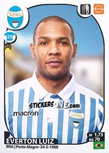 Figurina Everton Luiz - Calciatori 2017-2018 - Panini