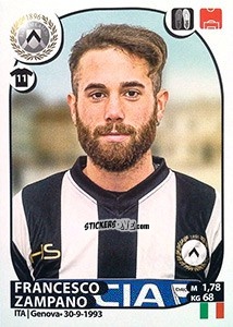 Sticker Francesco Zampano - Calciatori 2017-2018 n. M47 - Panini