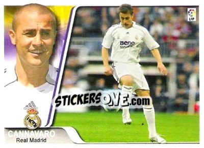 Sticker Cannavaro - Liga 2007-2008 n. 6 - Ediciones Estadio