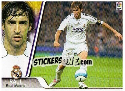 Sticker Raul González - Liga 2007-2008 n. 16 - Ediciones Estadio