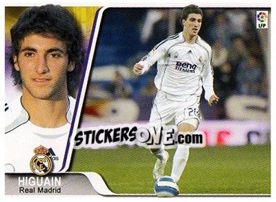Sticker Higuain - Liga 2007-2008 n. 17 - Ediciones Estadio