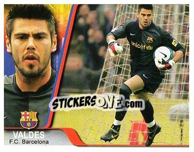 Sticker Victor Valdes - Liga 2007-2008 n. 21 - Ediciones Estadio