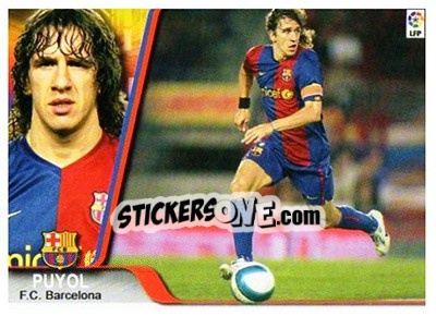 Cromo Puyol - Liga 2007-2008 - Ediciones Estadio