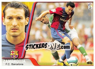 Sticker Zambrotta - Liga 2007-2008 n. 27 - Ediciones Estadio