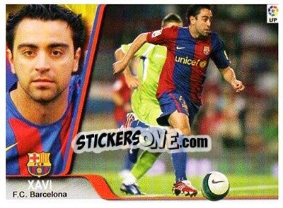 Sticker Xavi - Liga 2007-2008 - Ediciones Estadio