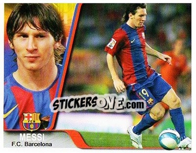 Sticker Messi - Liga 2007-2008 - Ediciones Estadio