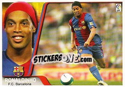 Cromo Ronaldinho - Liga 2007-2008 - Ediciones Estadio