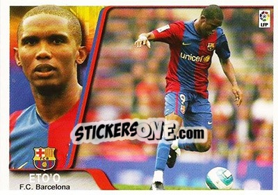 Sticker Eto'o - Liga 2007-2008 n. 35 - Ediciones Estadio