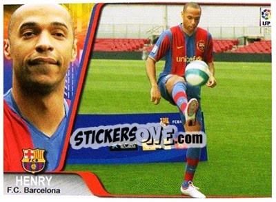Sticker Thierry Henry - Liga 2007-2008 - Ediciones Estadio