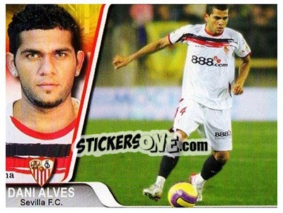 Sticker Dani Alves - Liga 2007-2008 n. 45 - Ediciones Estadio