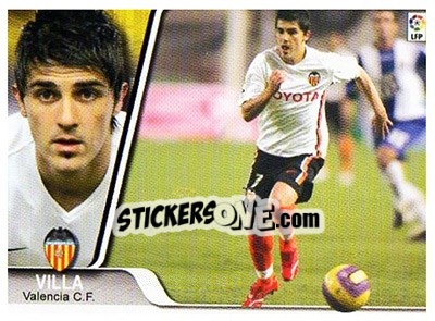 Sticker David Villa - Liga 2007-2008 n. 72 - Ediciones Estadio