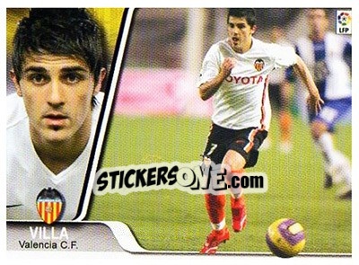 Cromo David Villa - Liga 2007-2008 - Ediciones Estadio