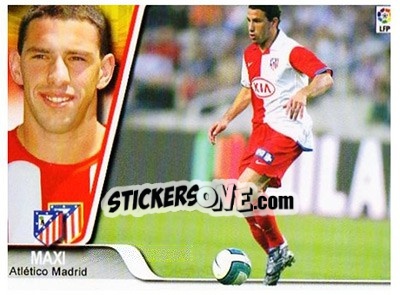 Sticker Maxi Rodríguez - Liga 2007-2008 - Ediciones Estadio