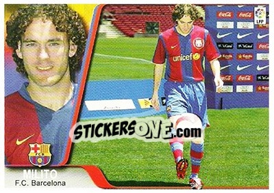 Cromo Gabriel Milito - Liga 2007-2008 - Ediciones Estadio