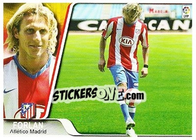 Sticker Forlan - Liga 2007-2008 - Ediciones Estadio