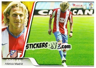Sticker Forlan - Liga 2007-2008 n. 367 - Ediciones Estadio