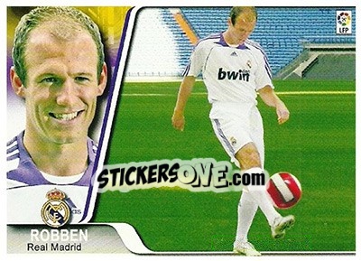 Sticker Robben - Liga 2007-2008 n. 373 - Ediciones Estadio