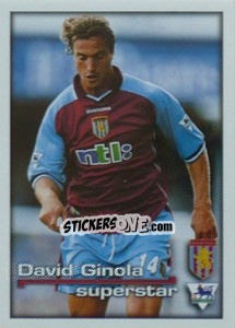 Cromo Superstar David Ginola - Premier League Inglese 2000-2001 - Merlin