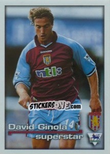 Sticker Superstar David Ginola - Premier League Inglese 2000-2001 n. 26 - Merlin