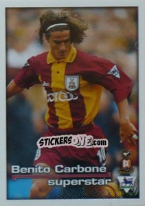 Figurina Superstar Benito Carbone - Premier League Inglese 2000-2001 - Merlin